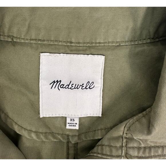 Madewell Women’s XS Olive Green Lightweight Utility Jacket Zip Front - Picture 6 of 9